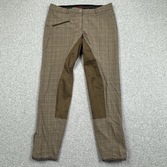 tuffrider Pants - Tuff‎ Rider Bamboo Plaid Full Seat Breeches Size 30 Equestrian Riding Pants EUC